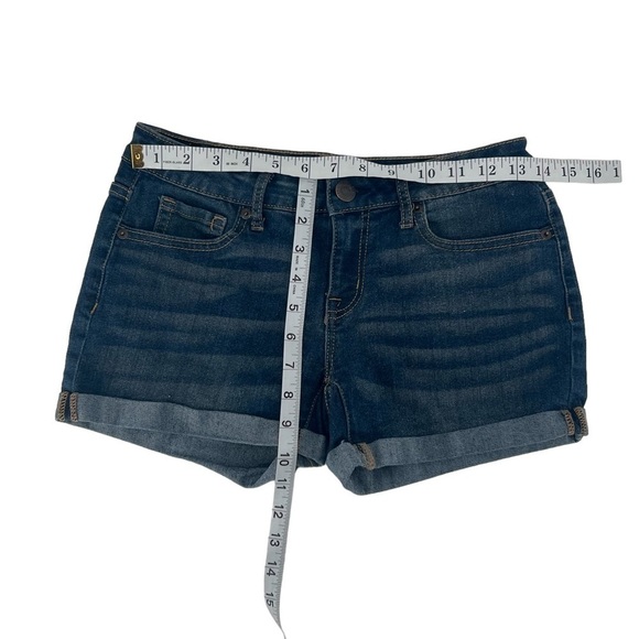 Aeropostale Midi Cuffed Hem Jean Shorts Size 4 Women’s - Picture 6 of 6